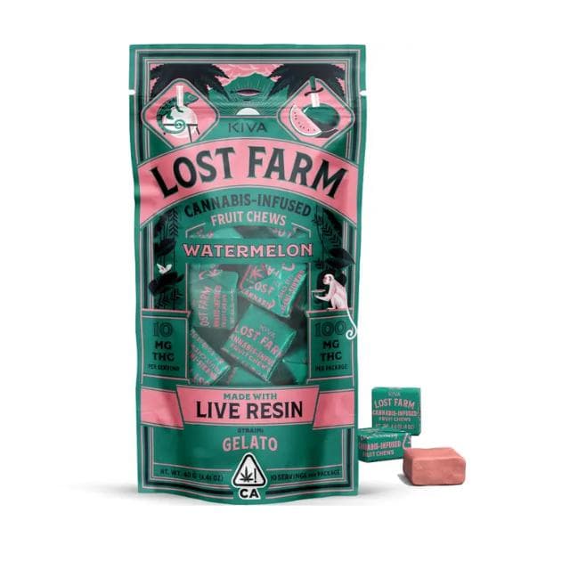 LOST FARM | WATERMELON GELATO CHEWS | 100MG | 10PACK