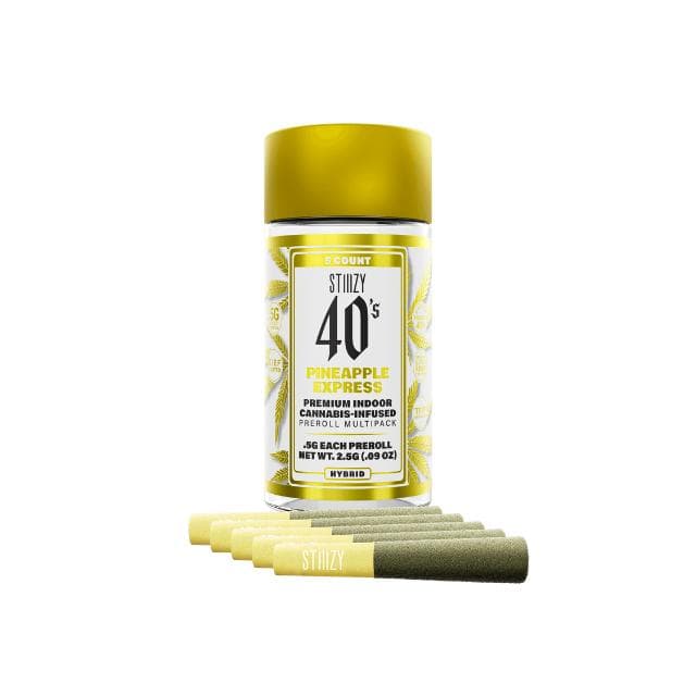 STIIIZY 40'S | PINEAPPLE EXPRESS | 2.5G | 5PK PREROLL