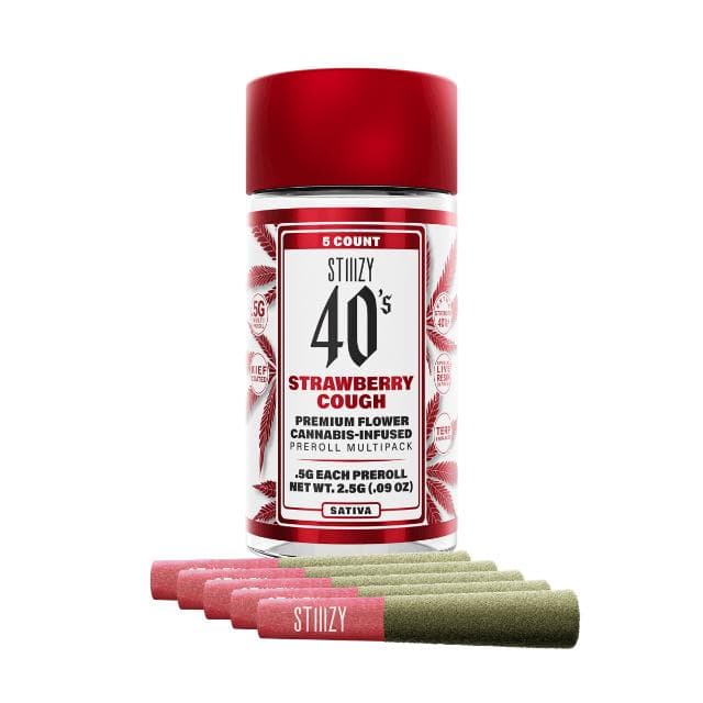 STIIIZY 40'S | STRAWBERRY COUGH | 2.5G | 5 PK PR