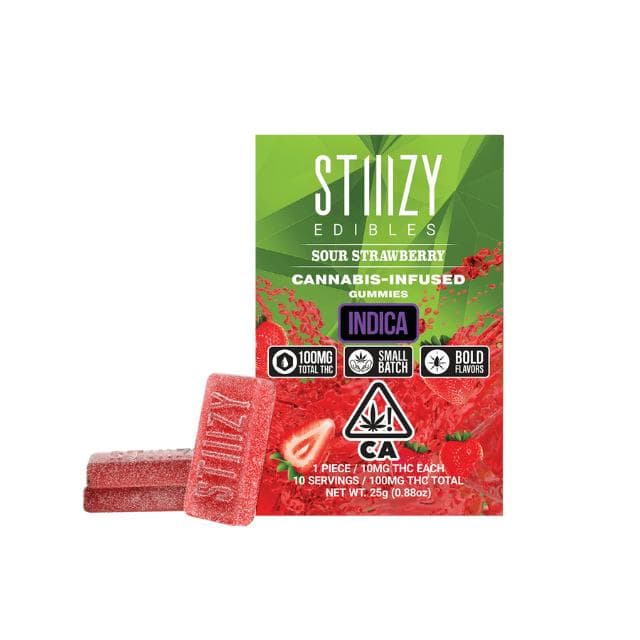 STIIIZY | SOUR STRAWBERRY - 100MG EDIBLE