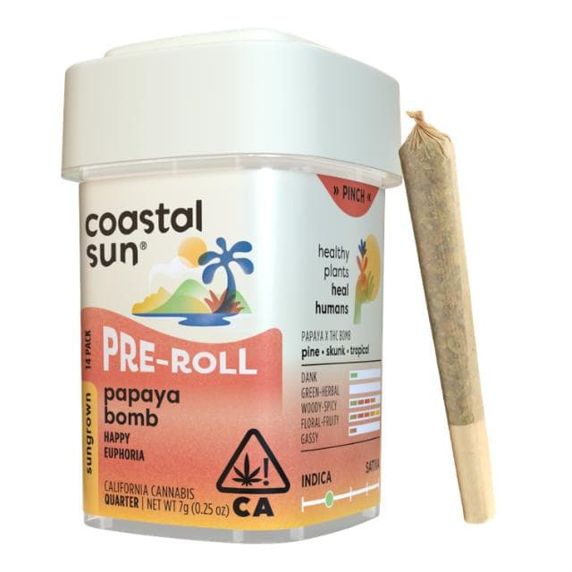 COASTAL SUN | PAPAYA BOMB | .5G PRE-ROLL | 14PK