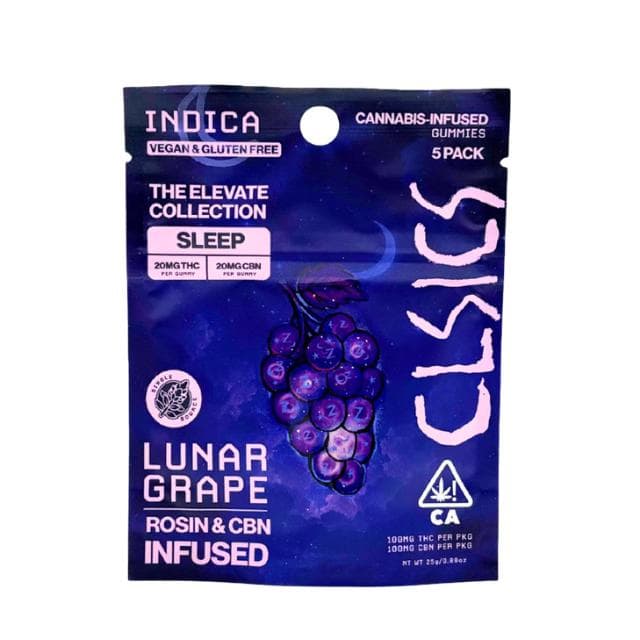 CLSICS | LIVE ROSIN GUMMY | LUNAR GRAPE | CBN:THC | 5PK