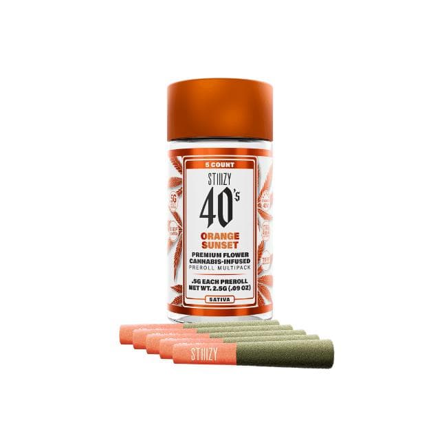 STIIIZY 40'S | ORANGE SUNSET | 2.5G | 5 PK PREROLLS